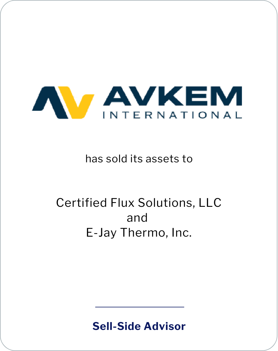 Avkem International has sold its assets to Certified Flux Solutions and E-Jay Thermo