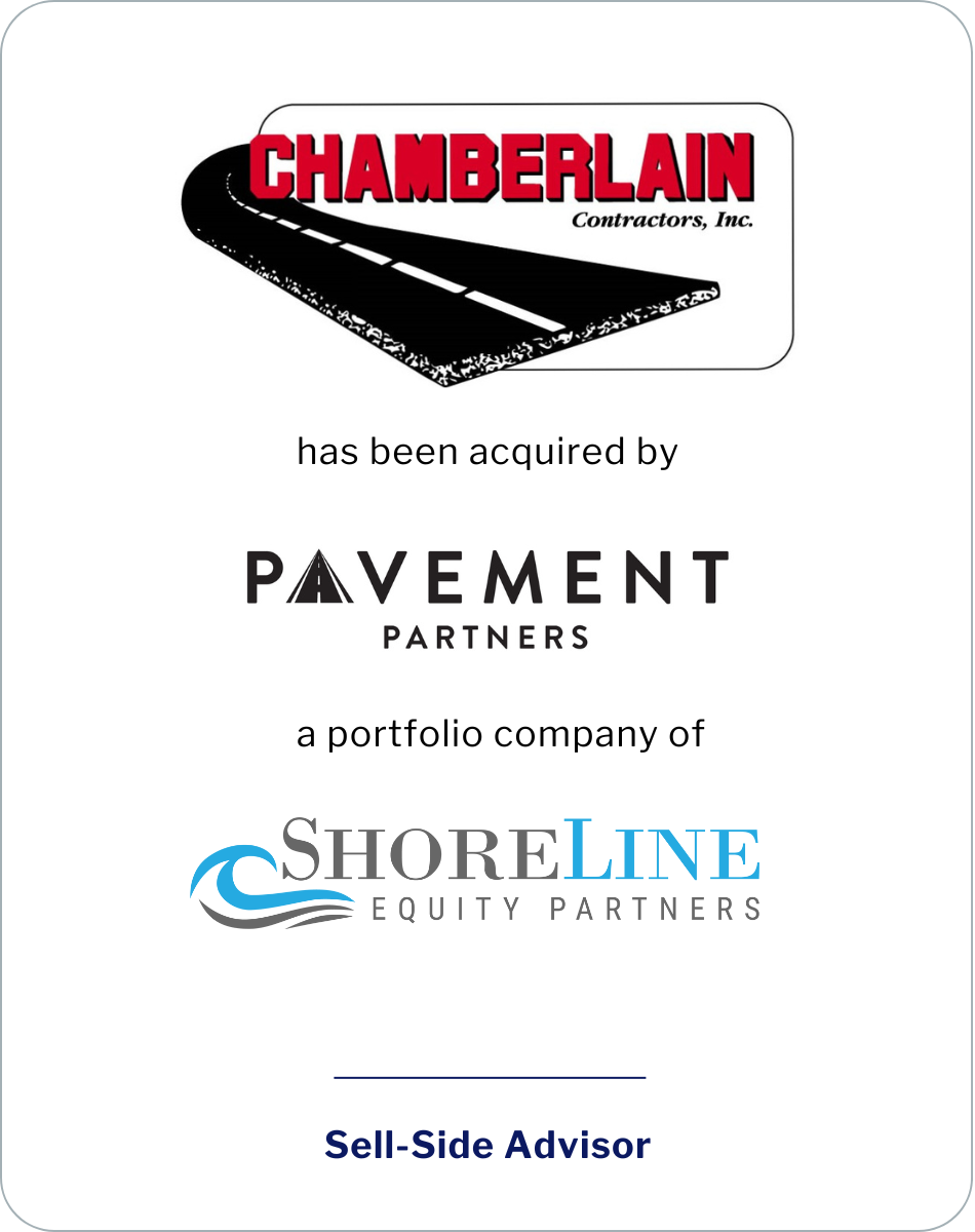 Chamberlain Contractors has been acquired by Pavement Partners