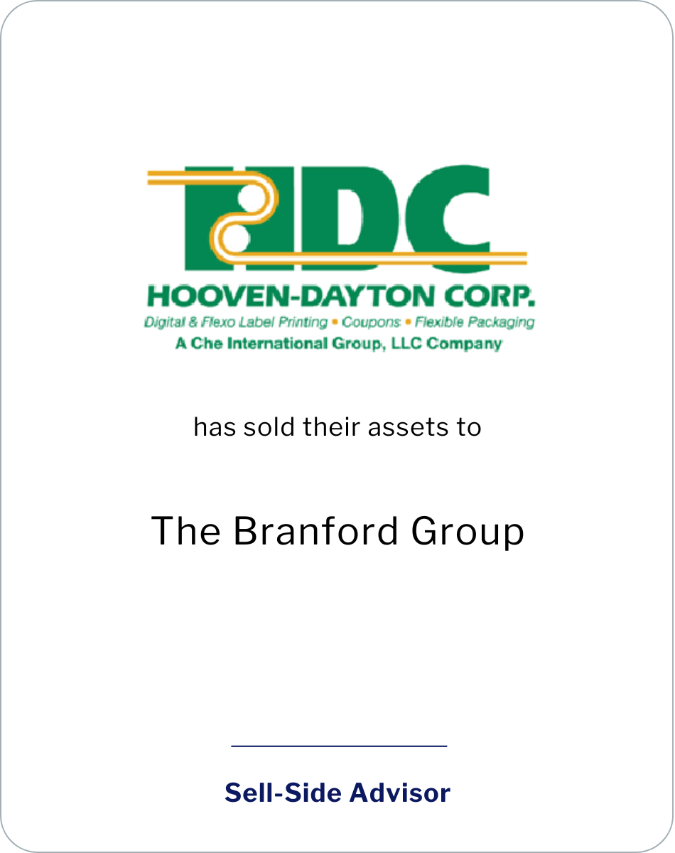 Hooven-Dayton Corp. has sold their assets to The Branford Group