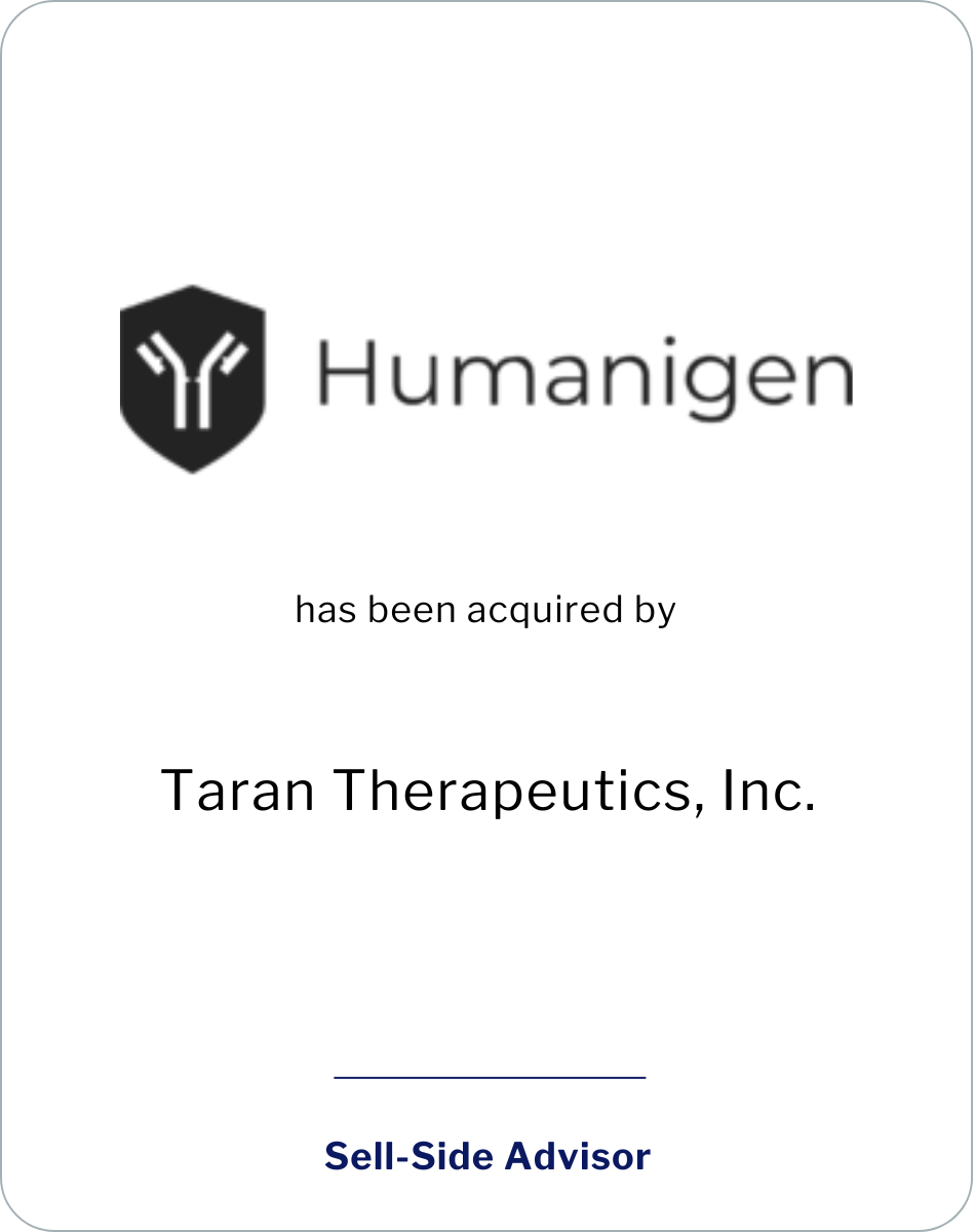 SC&H Capital Advises Humanigen, Inc. in Sale to Taran Therapeutics, Inc.