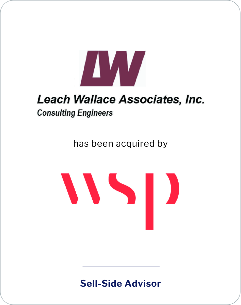 SC&H Capital Advises Leach Wallace Associates on its Sale to WSP